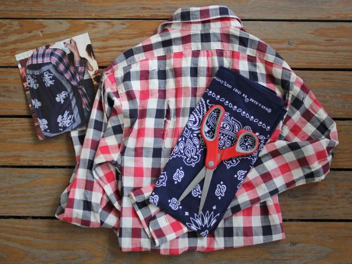 Shirt bandana back diy bandanas try projects clothing cute Try this bandana back shirt