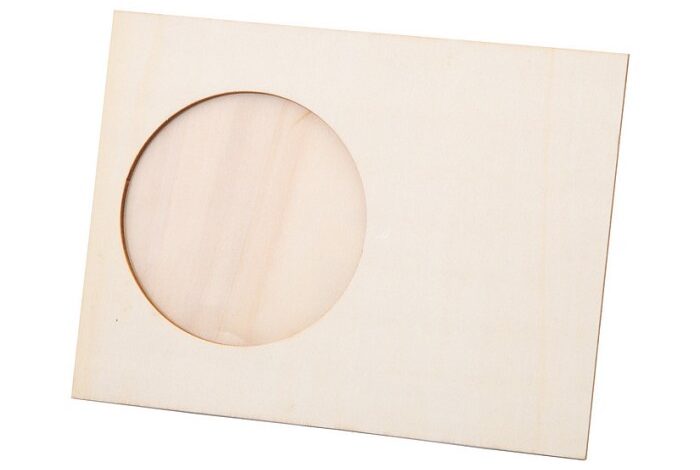 Wooden circle photo frame diy