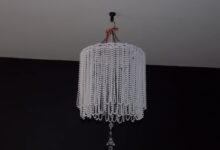 Diy wooden bead chandelier