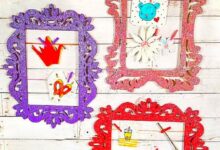 Diy glitter photo frames