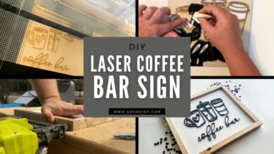 Diy light up cafe sign