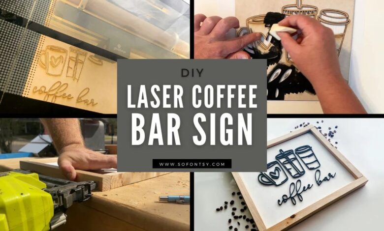 Diy light up cafe sign