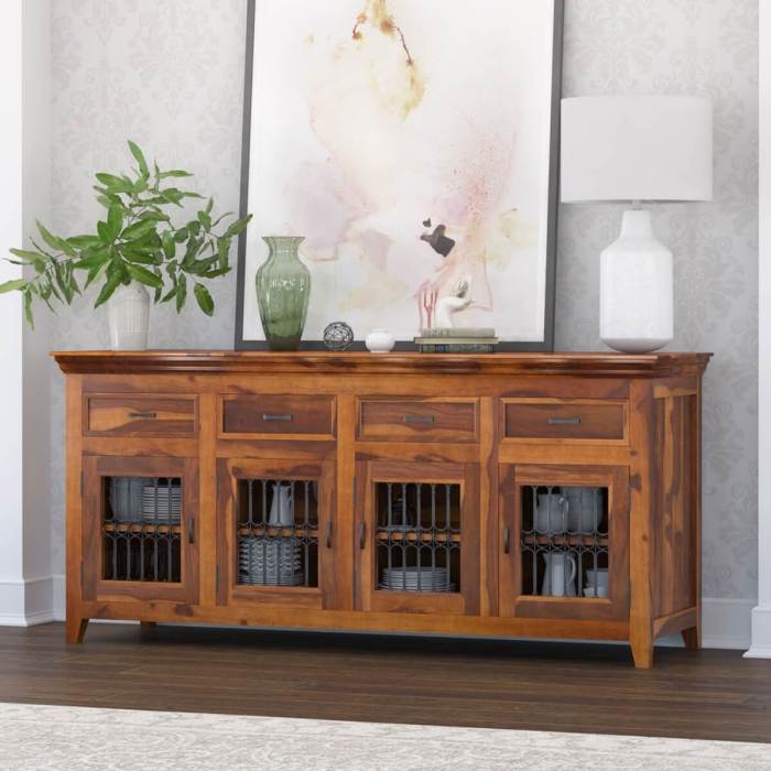 Built in buffet with arched opening